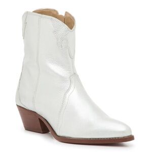 Free People Silver Metallic Cowboy Bootie